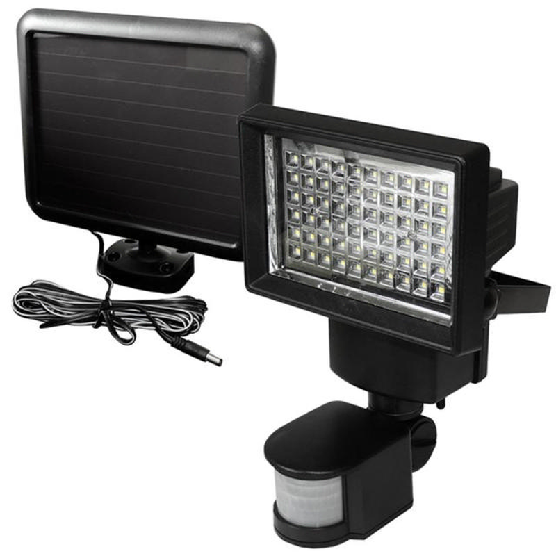 Ezsolar led solar wall floodlight motion detector black, , medium-null