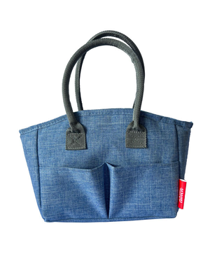 Tote lunch bag blue 28x16x21cm, , medium