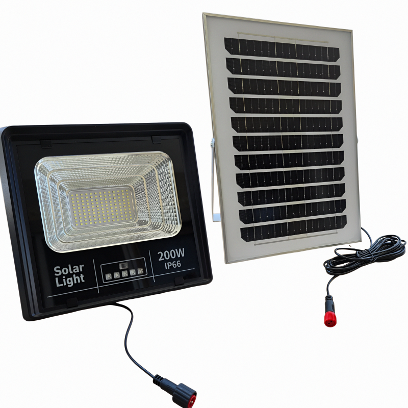Αδιάβροχος ηλιακός προβολέας led jortan 200w με ένδειξη φόρτισης, , medium-null