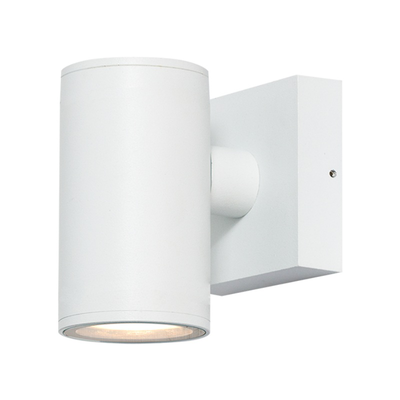 Sunlight 'lyla' 1xgu10 (max.35w) wall light down round aluminium matte white ip65 l115xw85xh115mm
