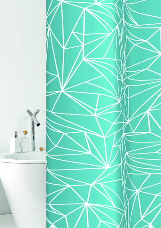 Bacchetta bathroom curtαιν prisma celeste 180x200cm, , medium-null