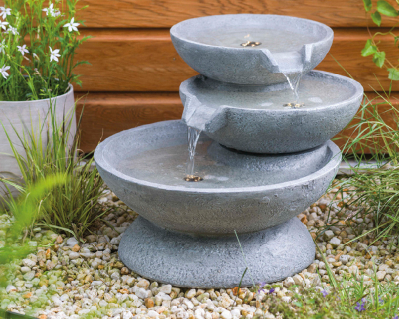 Fountain gb bowl tier grc transformer outdoor grey, , medium-null