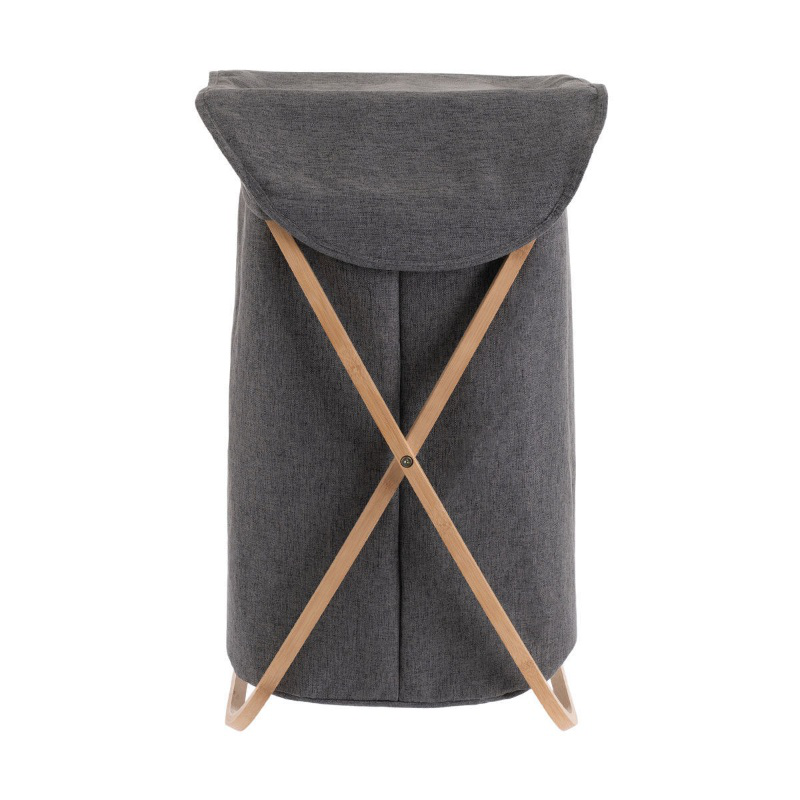 Estia bamboo essentials laundry basket - grey, , medium-null