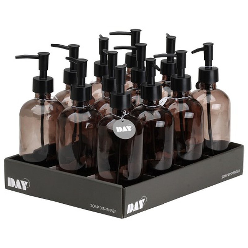 Day glass soap dispenser 500ml 8x22cm 078245, , medium-null