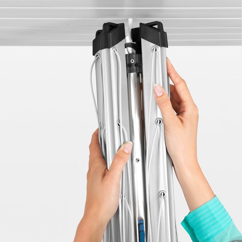 Brabantia rotary essential, 30 metres without ground tube metallic grey, , medium image number null