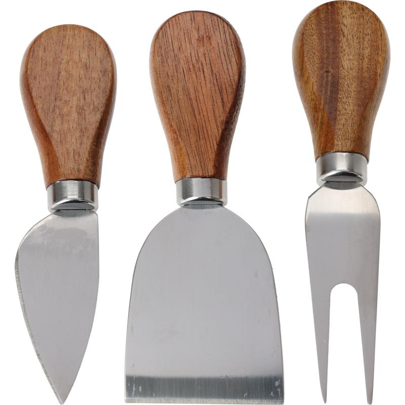 Product image: Cheese board with 3 cheese knives, , medium-null