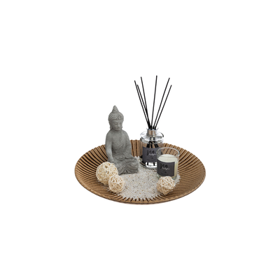 Decorative scented set with candle and buddha, , medium