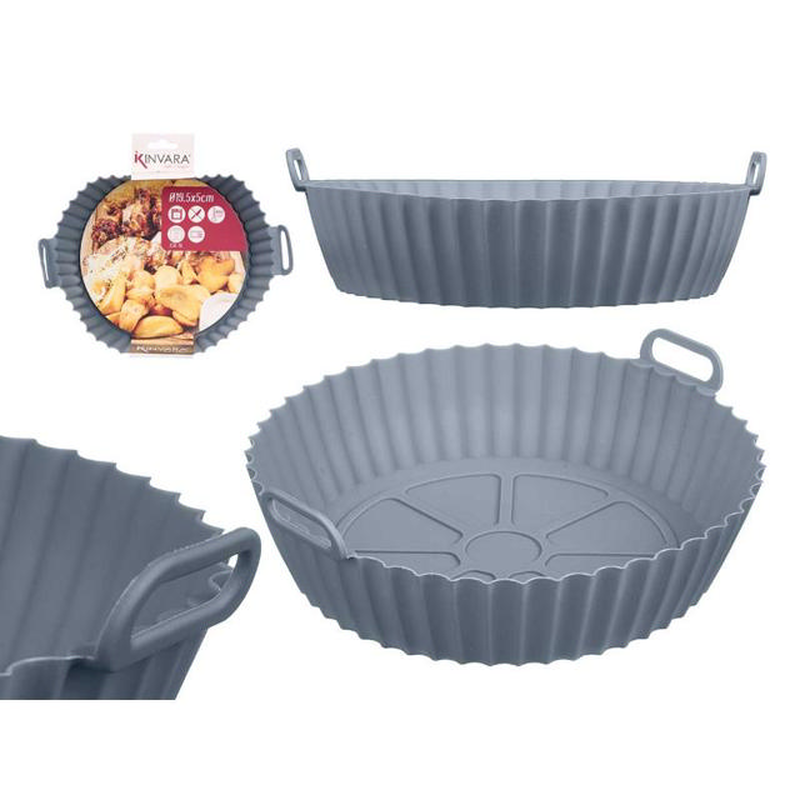 Kinvara silicone round Air fryer mold - grey, , medium-null