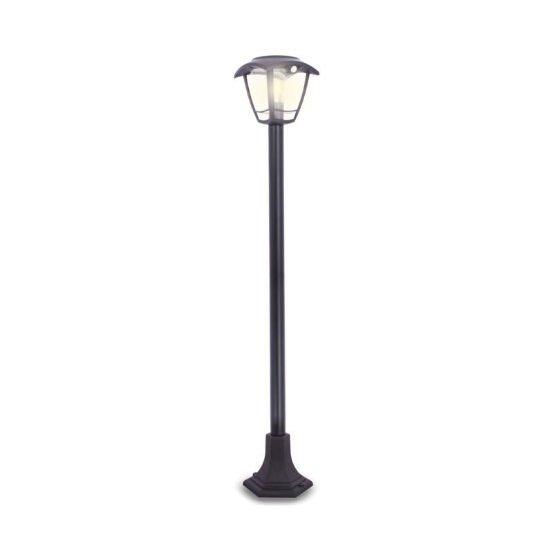 Xanlite retro solar bollard - black, , medium image number null