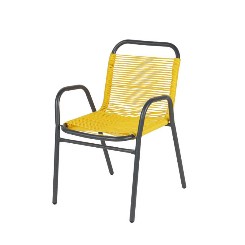 Mia metal chair - yellow, , medium-null