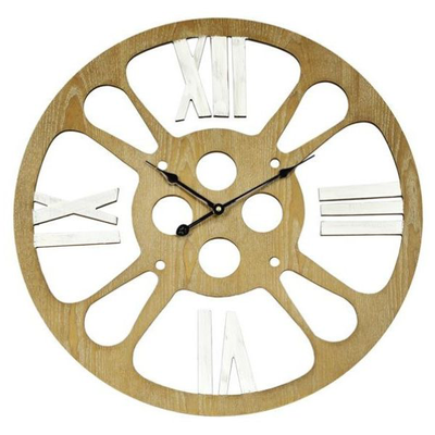 Technoline large wood design wall clock
metal frame with mdf