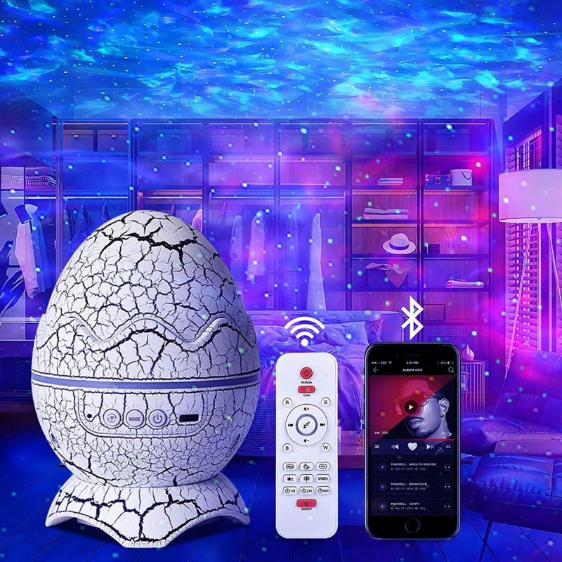 Galaxy nightlight dinosaur egg – led star projector for magical bedtimes, , medium-null