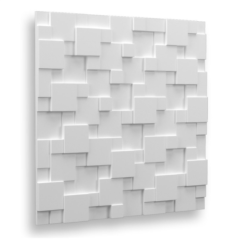 Beautywall wall 3d plaster panel pixel 60cmx60cm 4pcs, , medium-null