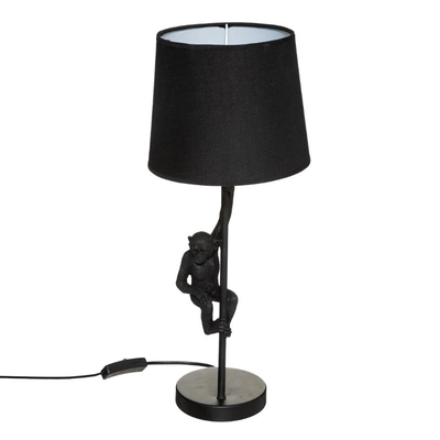 Atmosphera 'monkey' 1xe27 (max.40w) table lamp concrete black ip20 l200xd200xh490mm, , medium