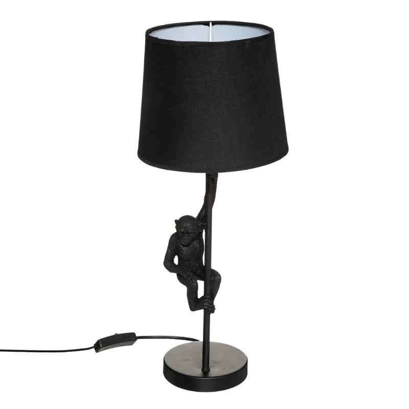 Product image: Atmosphera 'monkey' 1xe27 (max.40w) table lamp concrete black ip20 l200xd200xh490mm, , medium-null