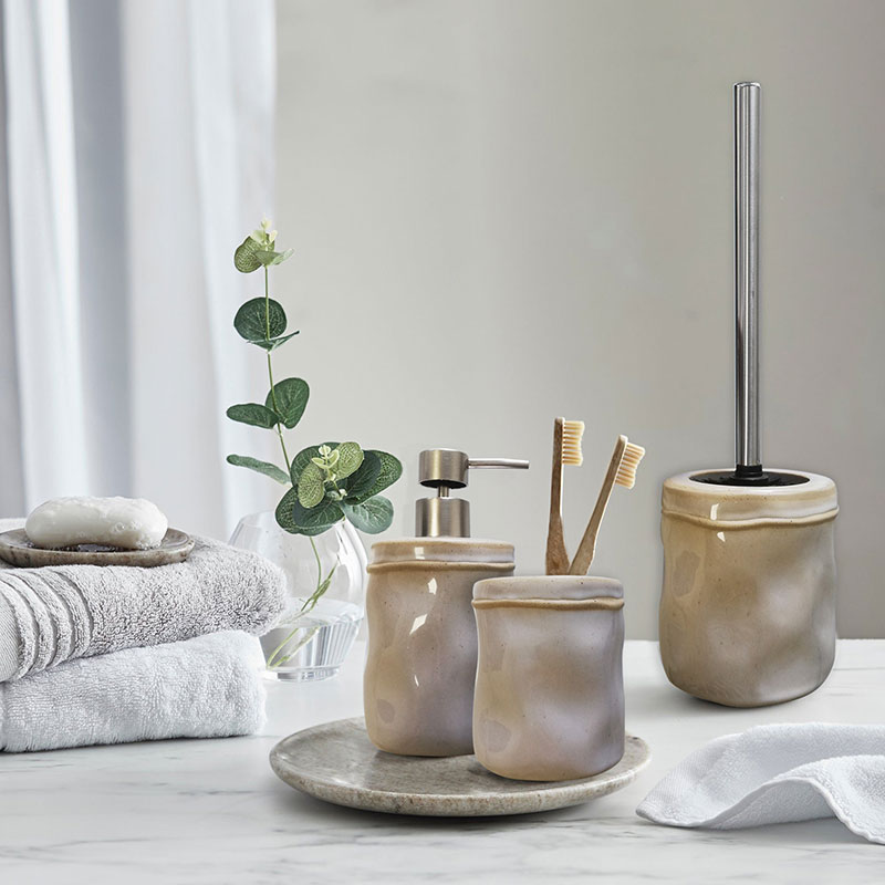 Bath tumbler irregular shape marble, , medium-null