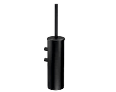Black wall mounted toilet brush with short handle, , medium