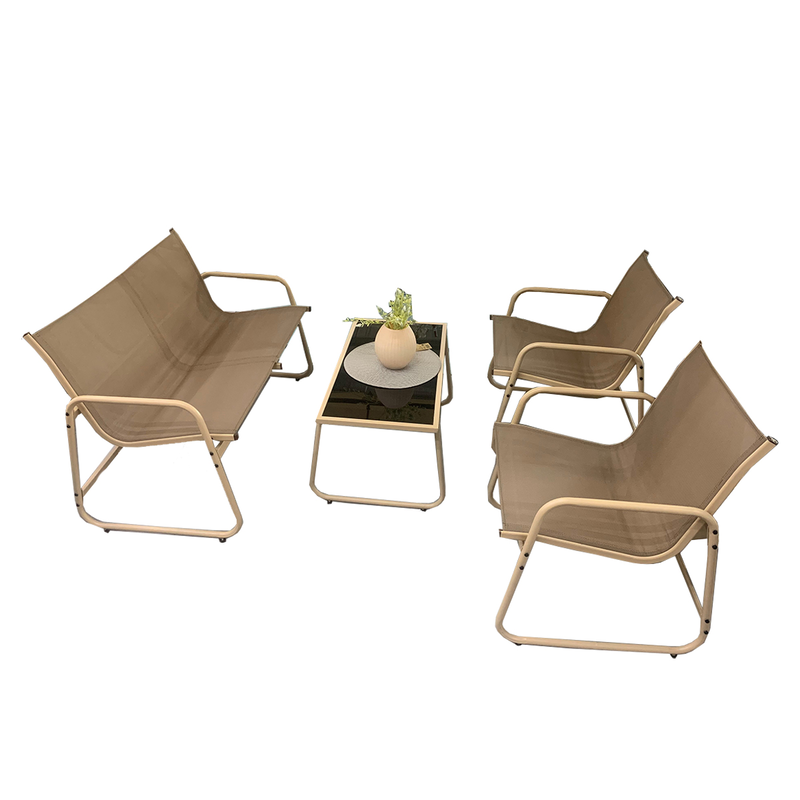 L.h garden lounge 4 pieces metallic black image number null