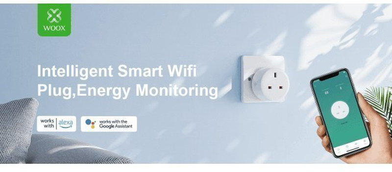 Product image: Woox r6147 Wi-Fi smart plug with power metering 13a uk (2pack), , medium-null