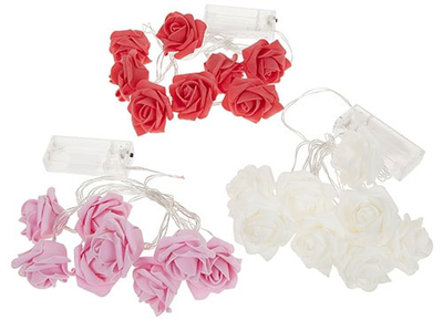 Led light wire with flowers 1.5m 3 colours, , medium