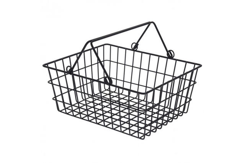 Basket metal black 29x23x14cm, , medium-null