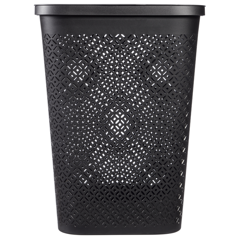 Curver terrazo laundry hamper 55l black, , medium-null