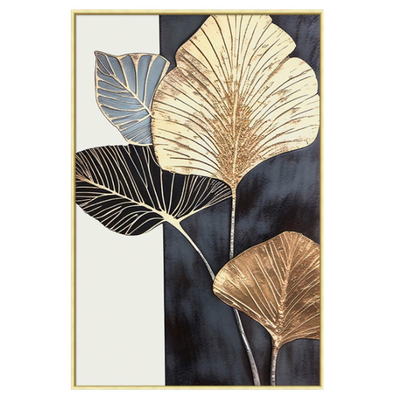 Wall painting with beige frame-canvas print wide sheets 52.5x2.8x72.5cm, , medium