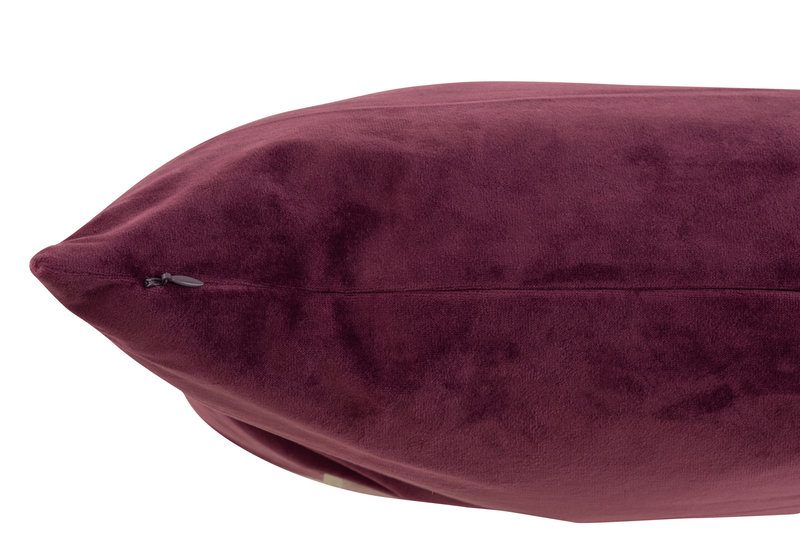 Cushion square velvet dark purple, , medium-null