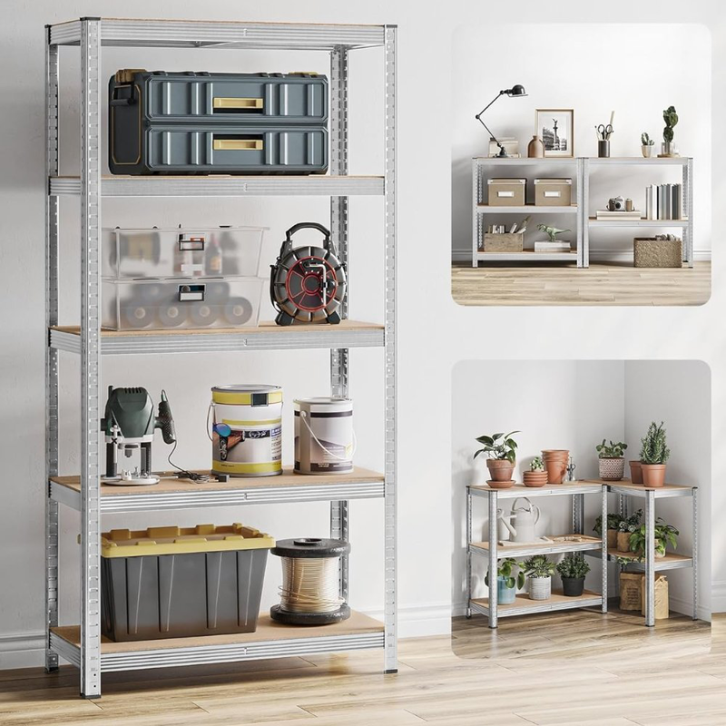 Product image: Μεταλλική ραφιέρα αποθήκευσης 5 ραφιών 150x70x30cm, , medium-null