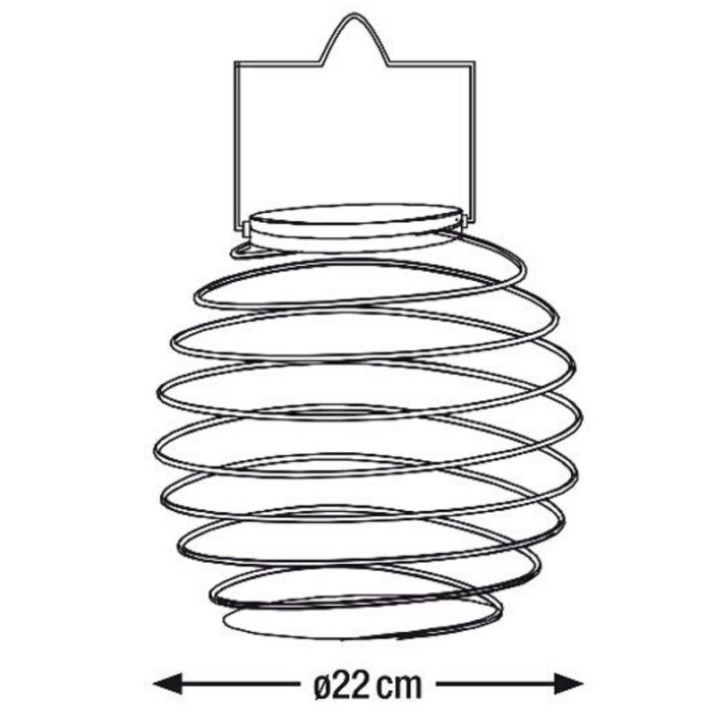 Product image: Ezsolar spiral light 22,5cm 35led blue, , medium-null