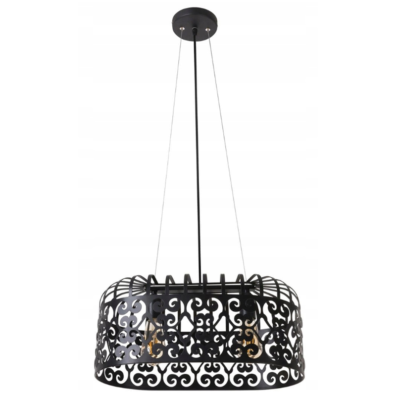 Alessandra pendant lighting metallic black double, , medium-null