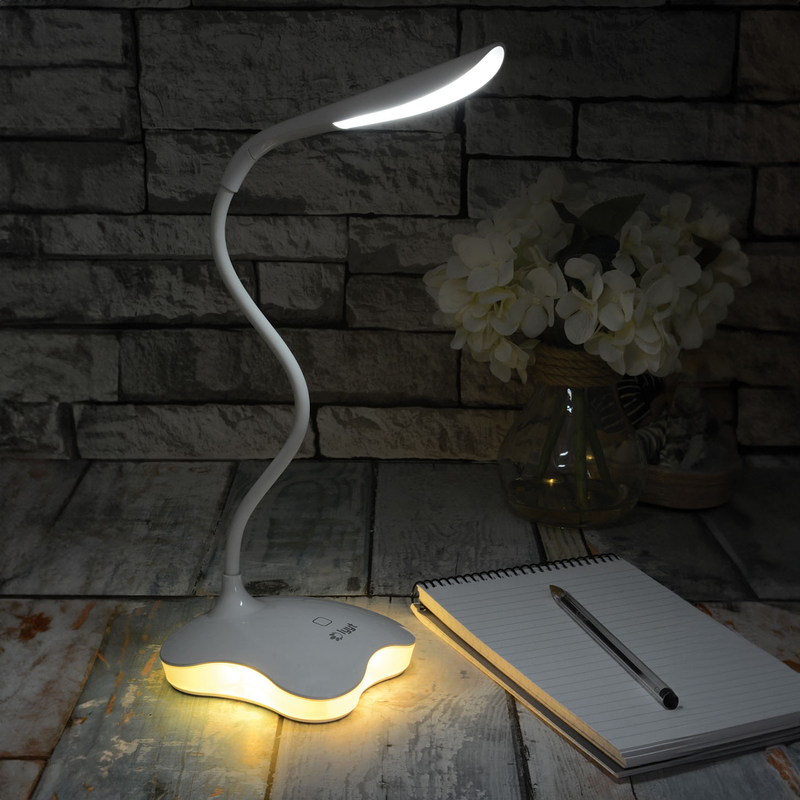 Lyyt desk lamp with nightlight USB/battery powered white 410.426uk, , medium-null
