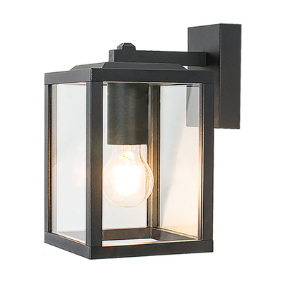 Sunlight 'athena' 1xe27 (max.60w) wall light aluminium matte black ip44 l145xw200xh255mm, , medium