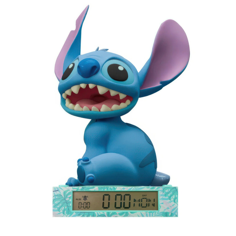 Product image: Disney stitch 3d lamp with alarm clock, , medium-null