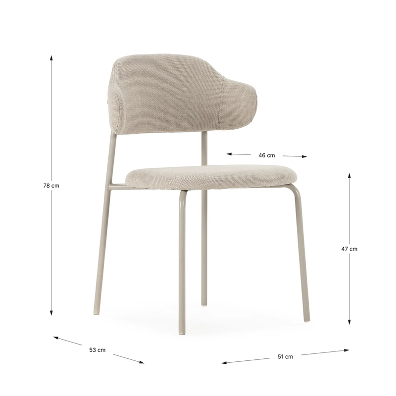 Adriel dining chair beige-null