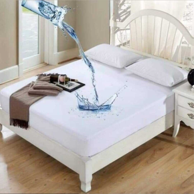 Mattress protector watterproof terry king 6ft #66454, White, medium