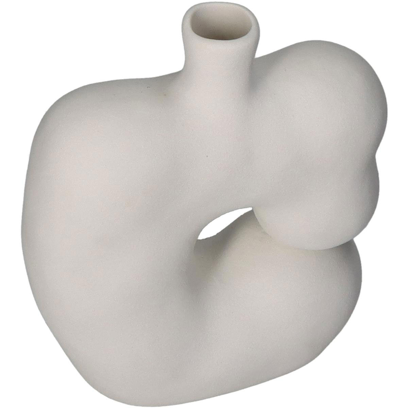 Βαζο λευκο κεραμικο 16x7.2x19.3cm, , medium-null