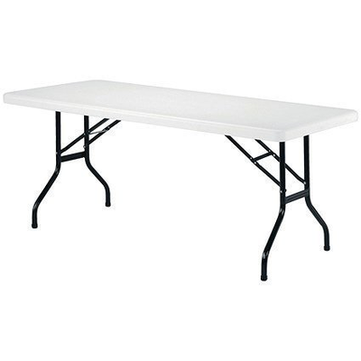 Ορθογώνιο πτυσσόμενο τραπέζι 122x61cm από ανοξείδωτο χάλυβα, , medium