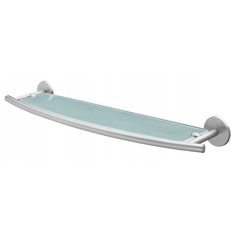 Virginia glass bathroom shower with brushed nickel holder, , medium-null