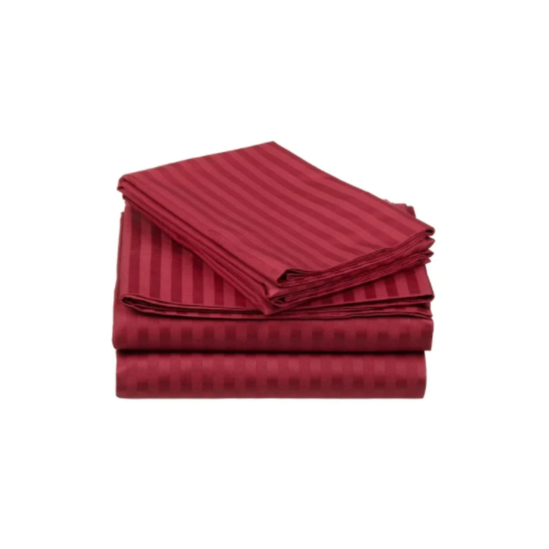 Product image: Stripe egyptian bed sheet set with 3,6ft rubber blue/black-null