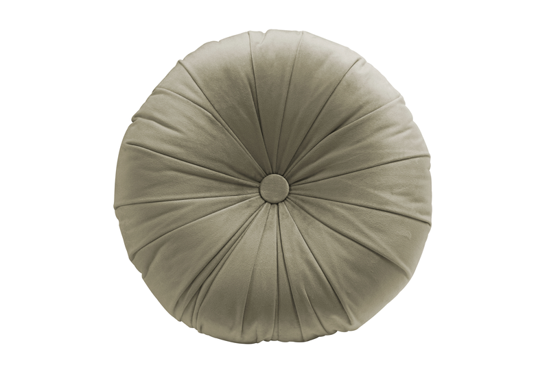 Easy home cushion decor round velour d40cm beige, , medium-null