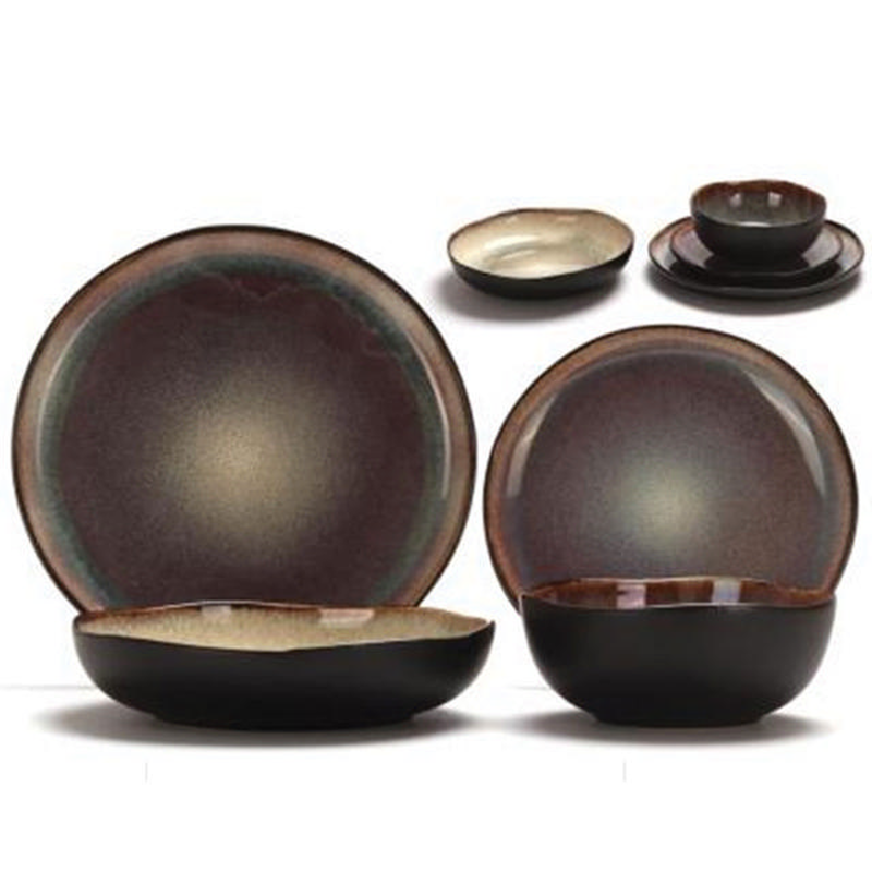 Studio house mira dinner plate 26x26x2cm - brown, , medium-null