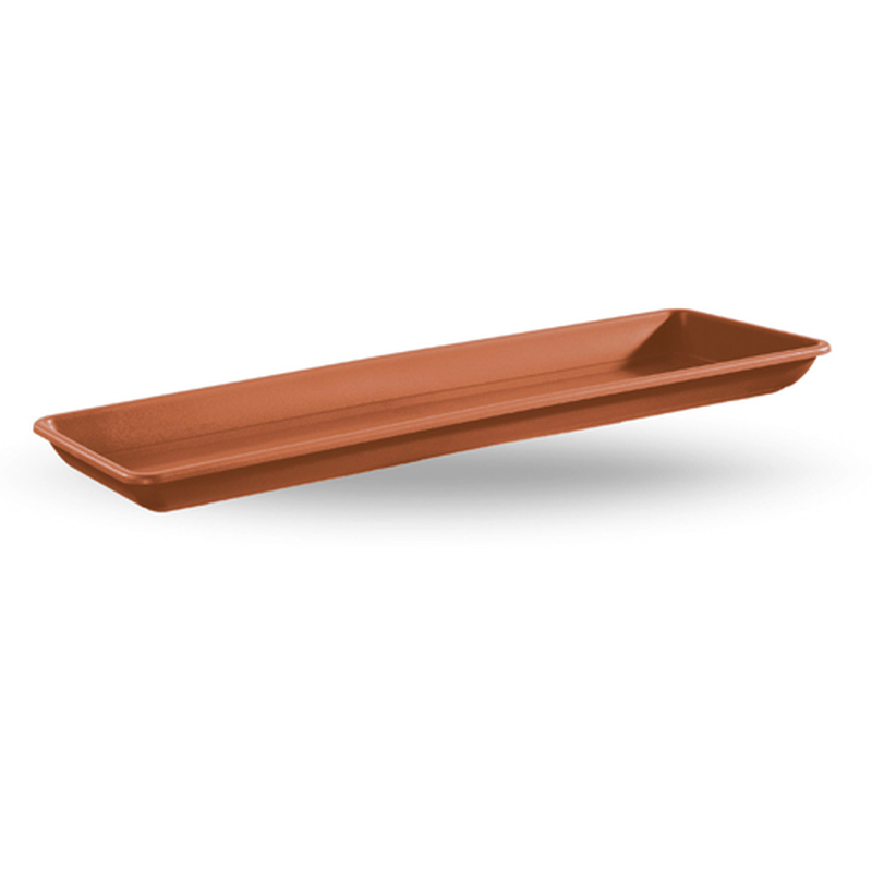 Veca plastic plate rectangular 60x20cm terracotta, , medium image number null