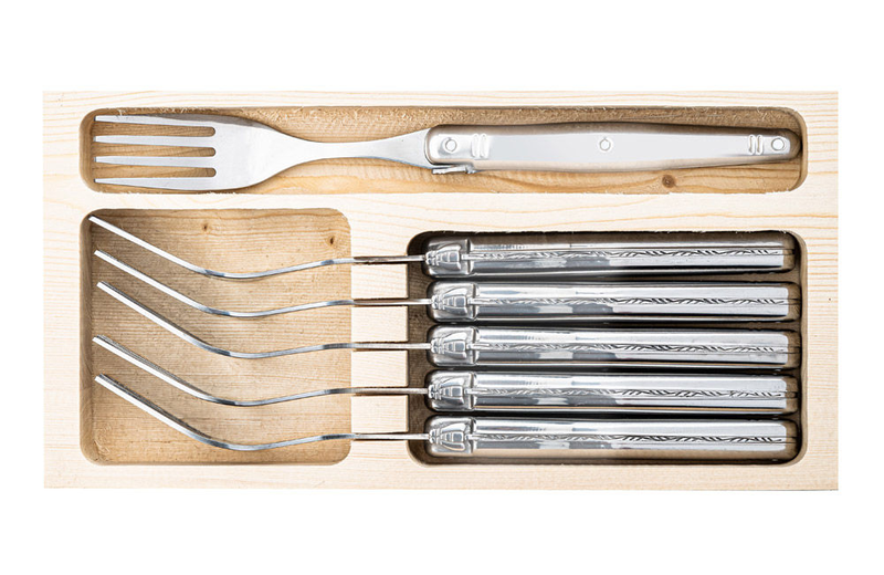 Product image: Laguiole premium line set of 6 forks stainless steel 1.8mm thick, , medium-null