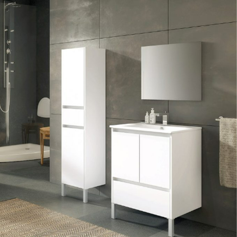 Caruso p2g1 bathroom furniture with washbasin 60cm white image number null