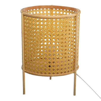 Atmosphera 'kacy' 1xe27 (max.40w) table lamp rattan ip20 ø200xh280mm, , medium