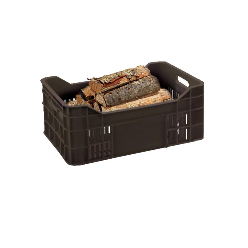 Plastic crate no.1 dark brown 630x330x223mm, , medium image number null