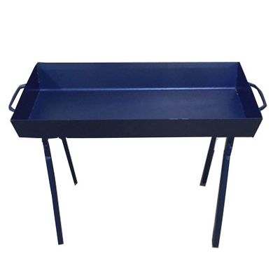 Charcoal bbq 50x32x60cm blue tear with legs, , medium