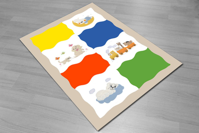 Rainbow dreams kids carpet, , medium