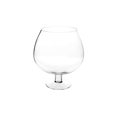Glass vase d22x24.5cm transparent with leg, , medium